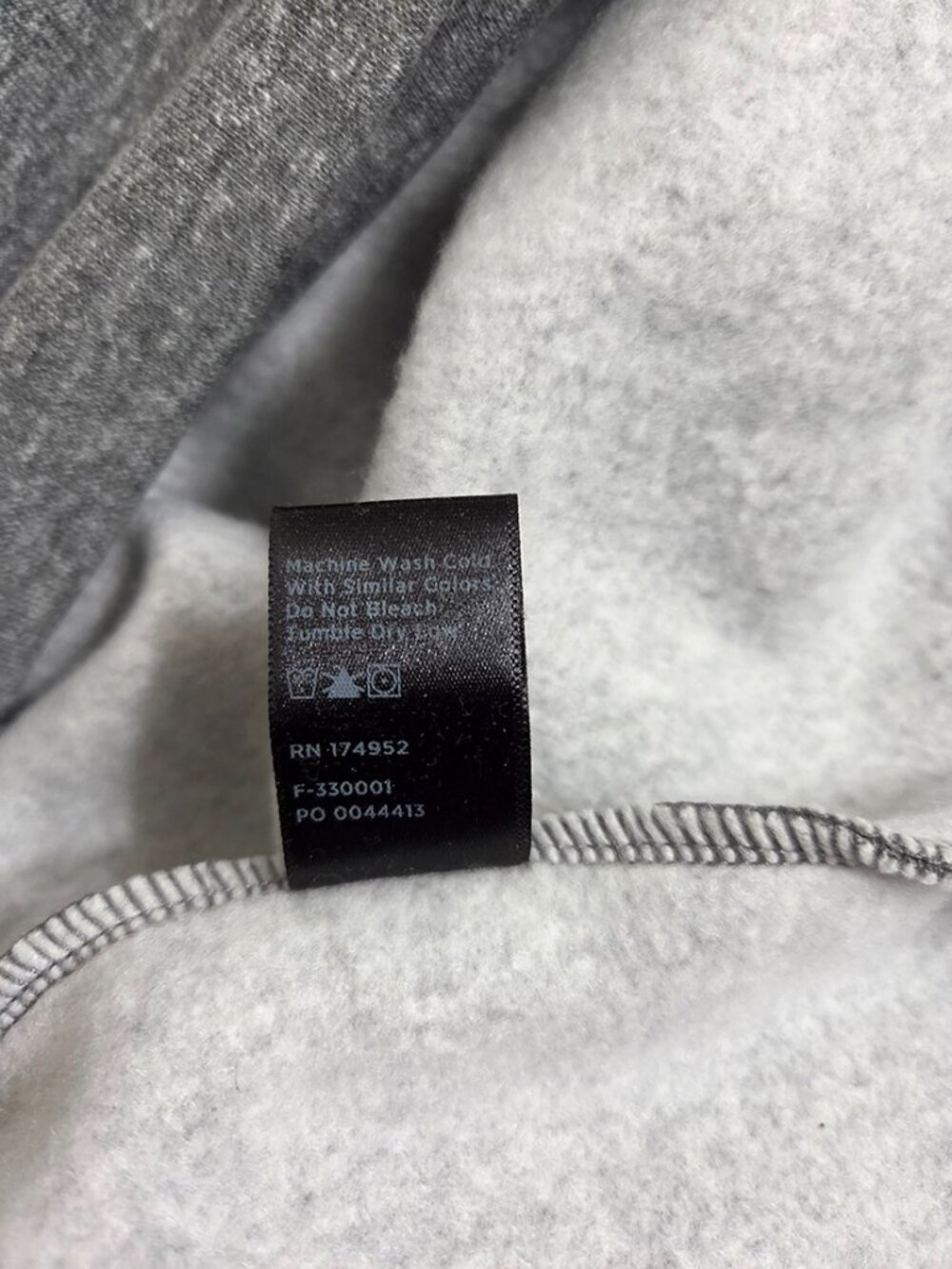 Flint and Tinder Mens 10-Year Pullover Hoodie Large Gray Pocket Drawcord USA - Picture 11 of 11